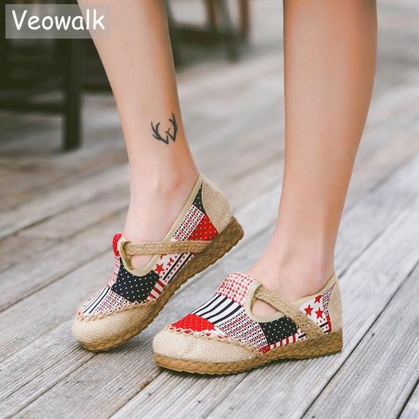 veowalk handmade women printed linen canvas slip on loafers non-slip low sneakers ladies casual platform flat shoes, Black
veowalk handmade women printed linen canvas slip on loafers non-slip low sneakers ladies casual platform flat shoes, Black