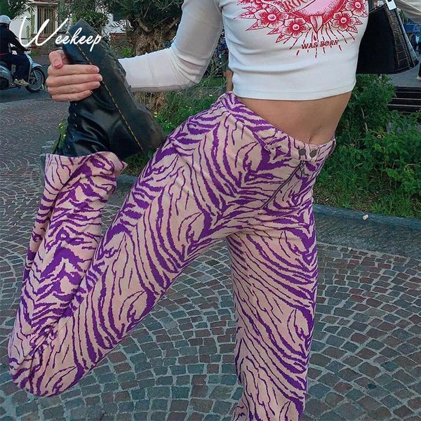 weekeep zebra striped print fashion sweatpants women zipper streetwear joggers cargo pants party outfits retro straight trousers, Black;white
weekeep zebra striped print fashion sweatpants women zipper streetwear joggers cargo pants party outfits retro straight trousers, Black;white