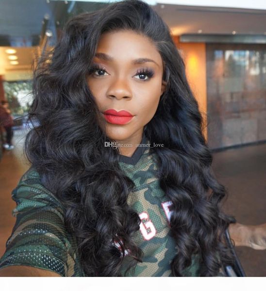 body wave lace front human hair wigs for women 150% density remy hair adjustable cap natural black with baby hair pre, Black;brown
body wave lace front human hair wigs for women 150% density remy hair adjustable cap natural black with baby hair pre, Black;brown