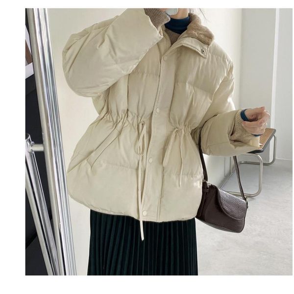 women's down & parkas warm winter cotton jacket women fashion padded faux fur collar parka harajuku casual overcoat solid color female, Black
women's down & parkas warm winter cotton jacket women fashion padded faux fur collar parka harajuku casual overcoat solid color female, Black