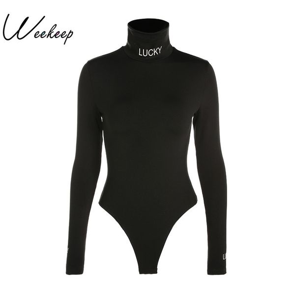 weekeep women black letter print slim bodysuits 2017 winter turtleneck long sleeve jumpsuits skinny rompers combinaison y200401, Black;white
weekeep women black letter print slim bodysuits 2017 winter turtleneck long sleeve jumpsuits skinny rompers combinaison y200401, Black;white