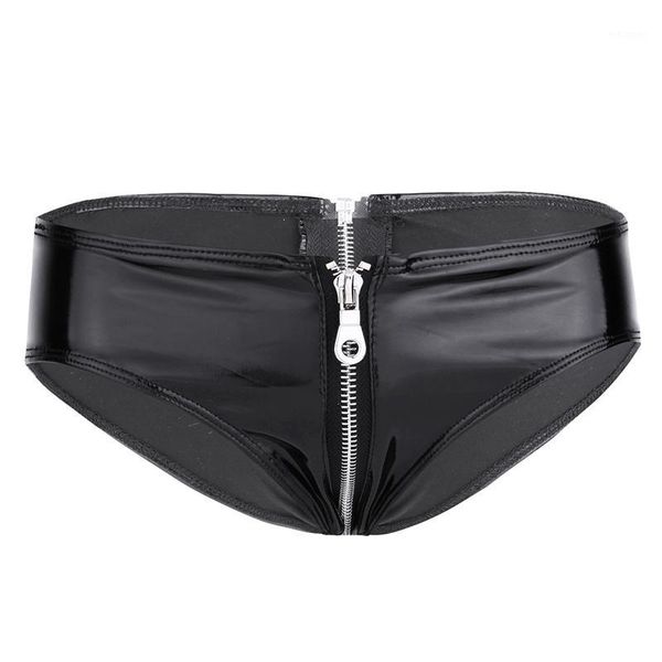 women lingerie shiny patent leather zipper crotch low rise bikini briefs underwear underpants clubwear nightwear clothes1, Black;pink
women lingerie shiny patent leather zipper crotch low rise bikini briefs underwear underpants clubwear nightwear clothes1, Black;pink