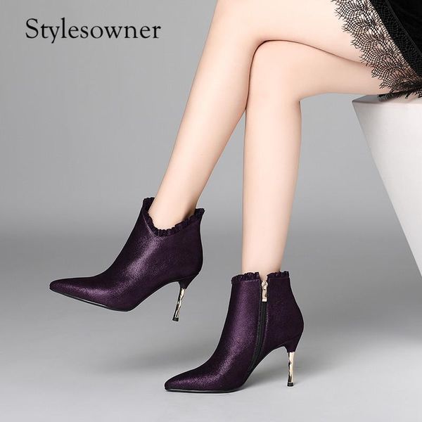 boots stylesowner arrival trends office lady purple solid color pointed toe sheepkin metal heels female, Black
boots stylesowner arrival trends office lady purple solid color pointed toe sheepkin metal heels female, Black