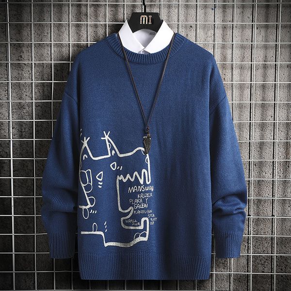 2021 new autumn winter sweaters men casual fit knitted cartoon pattern mens thick warm funny jumper male sweater round neck cute si40, White;black
2021 new autumn winter sweaters men casual fit knitted cartoon pattern mens thick warm funny jumper male sweater round neck cute si40, White;black
