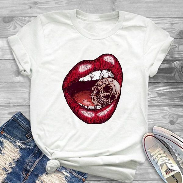 women's t-shirts red mouth lip and skull printing t shirts fashion short sleeve tshirt female harajuku white tee clothing
women's t-shirts red mouth lip and skull printing t shirts fashion short sleeve tshirt female harajuku white tee clothing