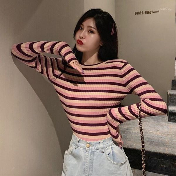 women striped sweater korean fashion round neck long sleeve sweaters female autumn casual knitted pullovers truien dames1, White;black
women striped sweater korean fashion round neck long sleeve sweaters female autumn casual knitted pullovers truien dames1, White;black