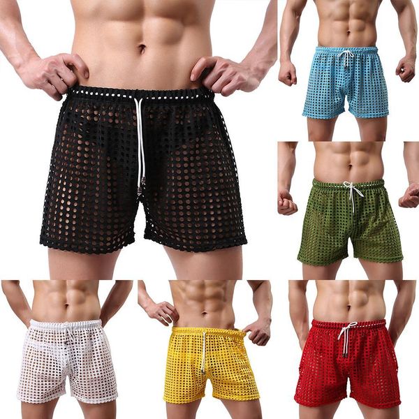 men's men boxers soft breathable hollow mesh underpant transparent drawstring lounge shorts seamless male panties, White;black
men's men boxers soft breathable hollow mesh underpant transparent drawstring lounge shorts seamless male panties, White;black