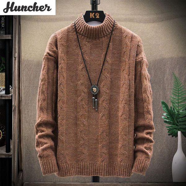 huncher mens turtleneck knitted sweater men 2020 winter solid casual vintage pullover striped oversized brown men sweater, White;black
huncher mens turtleneck knitted sweater men 2020 winter solid casual vintage pullover striped oversized brown men sweater, White;black