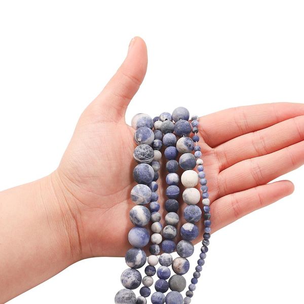 1strand lot 4 6 8 10mm frosted matte old blue sodalite stone round loose spacer beads for bracelet jewelry makings supplies h jllhpf, Silver
1strand lot 4 6 8 10mm frosted matte old blue sodalite stone round loose spacer beads for bracelet jewelry makings supplies h jllhpf, Silver