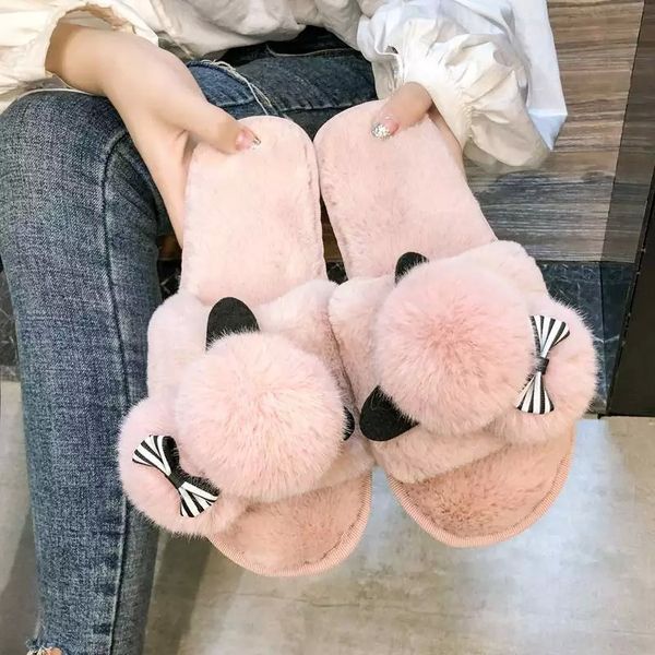 house slippers women rabbit fur slides warm fluffy slippers winter home shoes ladies flip flops plush slides footwear #de4h, Black
house slippers women rabbit fur slides warm fluffy slippers winter home shoes ladies flip flops plush slides footwear #de4h, Black