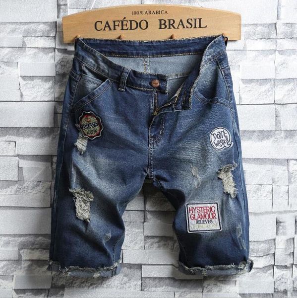 thin jeans men's summer hole fashion denim shorts men's large size cotton straight knee length denim shorts, Blue
thin jeans men's summer hole fashion denim shorts men's large size cotton straight knee length denim shorts, Blue