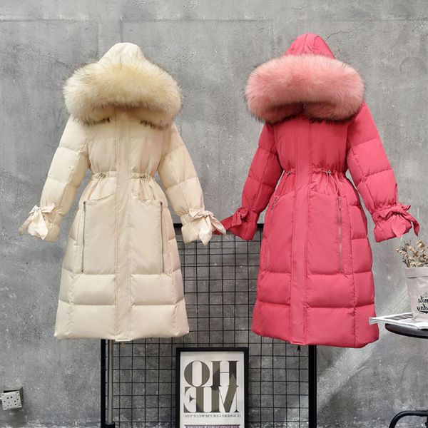 winter with cap coat and raccoon neck, long crown pascal, white duck feather, 2020 women's thick clothes
winter with cap coat and raccoon neck, long crown pascal, white duck feather, 2020 women's thick clothes