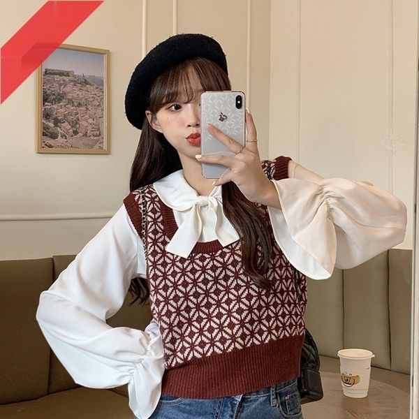 ah6gl contrast color sleeveless plaid for women in early vest 2020 new korean net red vest short knitted autumn fashion bhu63, White;black
ah6gl contrast color sleeveless plaid for women in early vest 2020 new korean net red vest short knitted autumn fashion bhu63, White;black