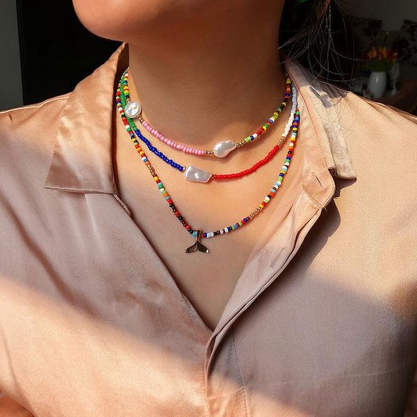 multilayer simple beads strand necklace women beaded pearl starfish fishtail short choker necklace jewelry chokers gift, Golden;silver
multilayer simple beads strand necklace women beaded pearl starfish fishtail short choker necklace jewelry chokers gift, Golden;silver