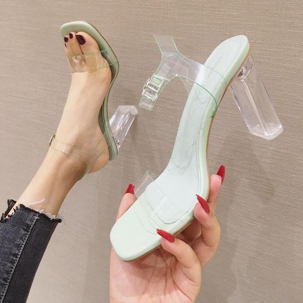 2020 new summer women block sandals transparent sandal female thick super high heel open toe crystal heels, Black
2020 new summer women block sandals transparent sandal female thick super high heel open toe crystal heels, Black
