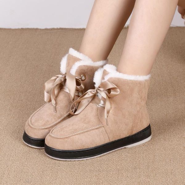 women snow boots warm short fur plush winter shoes 2020 ankle boot platform ladies lace up shoes female comfort drop shipping, Black
women snow boots warm short fur plush winter shoes 2020 ankle boot platform ladies lace up shoes female comfort drop shipping, Black