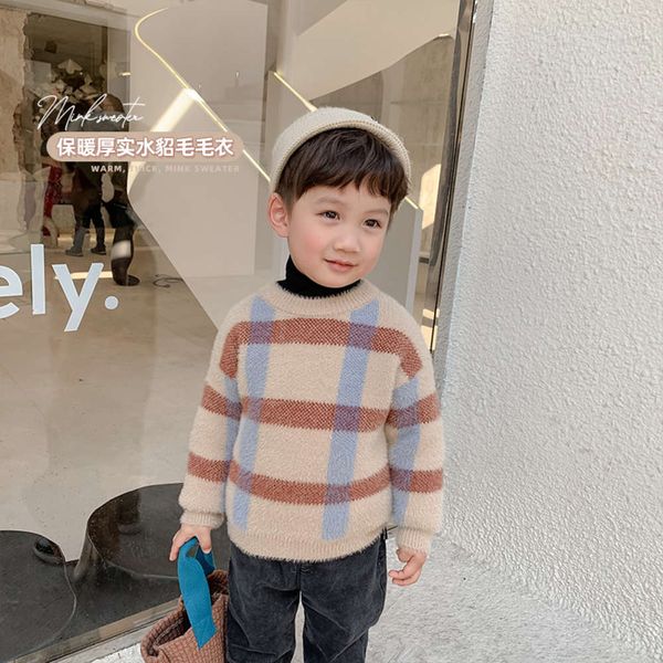 aokids children's mink in winter new boys' khaki thickened plaid sweater baby warm fashion, Blue
aokids children's mink in winter new boys' khaki thickened plaid sweater baby warm fashion, Blue