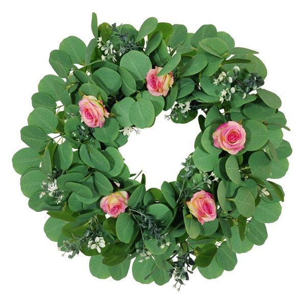 artificial rose flower eucalyptus wreath green leaf garland for home office front door wall window party wedding decor
artificial rose flower eucalyptus wreath green leaf garland for home office front door wall window party wedding decor