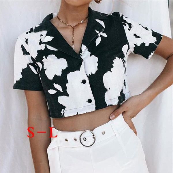fashion women short sleeve tie-dye printed turn-down collar short shirts sleeve female clothes loose shirt1, White
fashion women short sleeve tie-dye printed turn-down collar short shirts sleeve female clothes loose shirt1, White