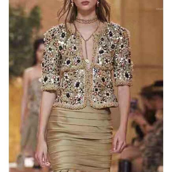 11.18 2020 early autumn new fashion runway heavy industry beading embroidery diamonds design half sleeve temperament coat1, Black;brown
11.18 2020 early autumn new fashion runway heavy industry beading embroidery diamonds design half sleeve temperament coat1, Black;brown