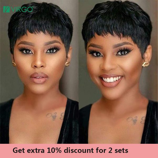 virgo pixie cut wig natural curls short wigs peruvian wig natural color 150% density human hair wigs for black women remy, Black;brown
virgo pixie cut wig natural curls short wigs peruvian wig natural color 150% density human hair wigs for black women remy, Black;brown