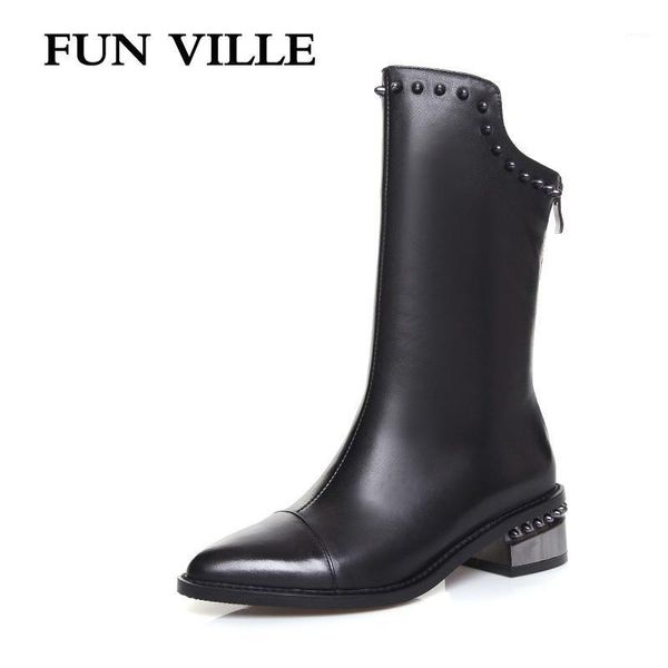 boots fun ville 2021 fashion elegant style women mid-calf genuine leather square lady botas shoes pointed toe size 34-431, Black
boots fun ville 2021 fashion elegant style women mid-calf genuine leather square lady botas shoes pointed toe size 34-431, Black