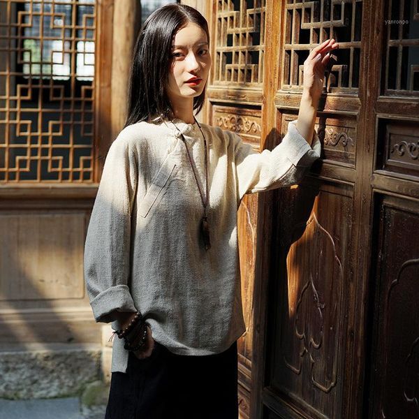 women cotton linen shirt blouse female solid color autumn spring stand collar shirt ladies irregular length pullovers 20201, White
women cotton linen shirt blouse female solid color autumn spring stand collar shirt ladies irregular length pullovers 20201, White