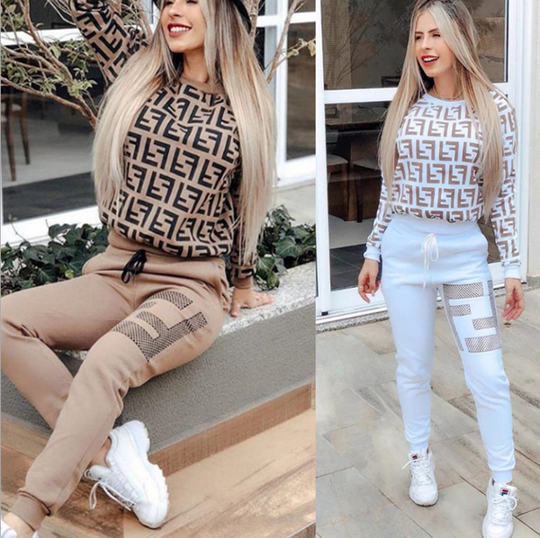 2021 autumn winter 2 piece set f letters women hoodie pants printed tracksuit pullover sweatshirt trousers with pockets tracksuit suits, White
2021 autumn winter 2 piece set f letters women hoodie pants printed tracksuit pullover sweatshirt trousers with pockets tracksuit suits, White