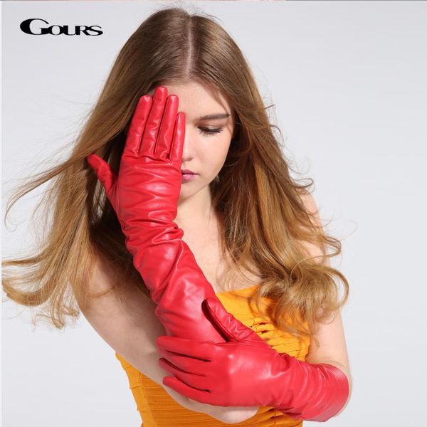 five fingers gloves gours winter genuine leather women black real goatskin long fashion brand driving mittens warm arrival gsl035, Blue;gray
five fingers gloves gours winter genuine leather women black real goatskin long fashion brand driving mittens warm arrival gsl035, Blue;gray