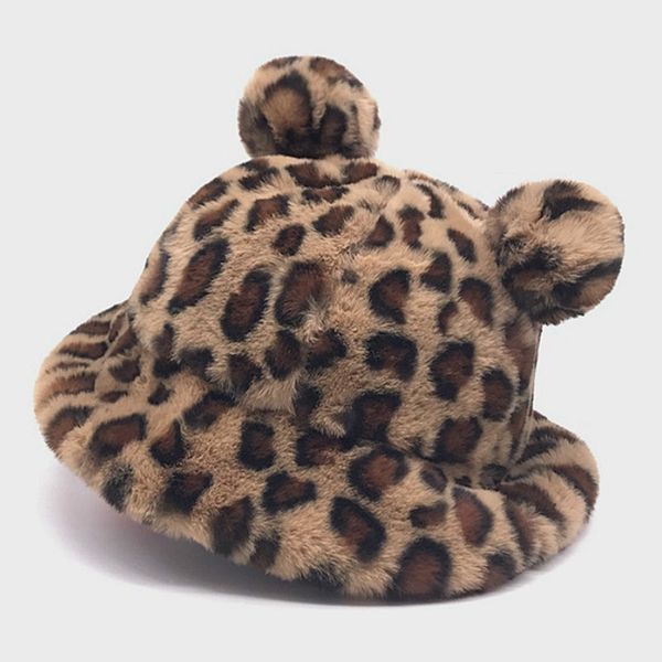 winter fashion leopard bear ear bucket hat women thick warm faux fur fishing caps bob girls plush soft panama winter hat 201009, Blue;gray
winter fashion leopard bear ear bucket hat women thick warm faux fur fishing caps bob girls plush soft panama winter hat 201009, Blue;gray