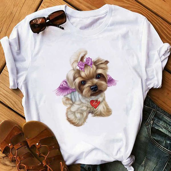 women's little yorkshire terrier dog cola high heels t-shirt lipstick lovely angel youkshire print girls tee animal, White
women's little yorkshire terrier dog cola high heels t-shirt lipstick lovely angel youkshire print girls tee animal, White