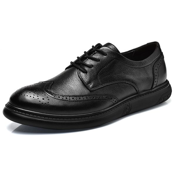 full grain leather dress shoes men brand designer formal flats big size wingtip career shoes, Black
full grain leather dress shoes men brand designer formal flats big size wingtip career shoes, Black