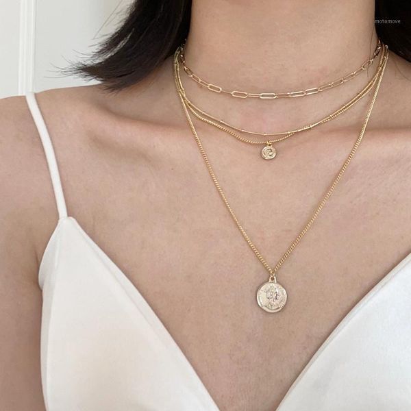 aomu korea fashion round geometric necklace coin portrait pendant collarbone chain choker for women men jewelry party1, Silver
aomu korea fashion round geometric necklace coin portrait pendant collarbone chain choker for women men jewelry party1, Silver
