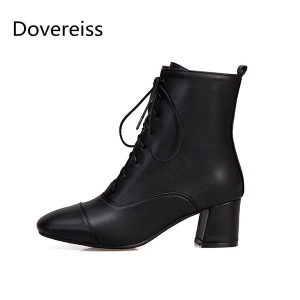 dovereiss fashion women's shoes winter new short boot elegant concise white mature cross tied short boots big size 43, Black
dovereiss fashion women's shoes winter new short boot elegant concise white mature cross tied short boots big size 43, Black
