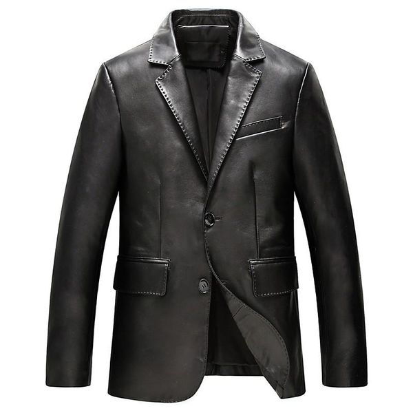men's leather & faux 2021 designer luxury mens genuine blazer jacket plus size business man suit sheepskin coat jackets slim outerwear, Black
men's leather & faux 2021 designer luxury mens genuine blazer jacket plus size business man suit sheepskin coat jackets slim outerwear, Black