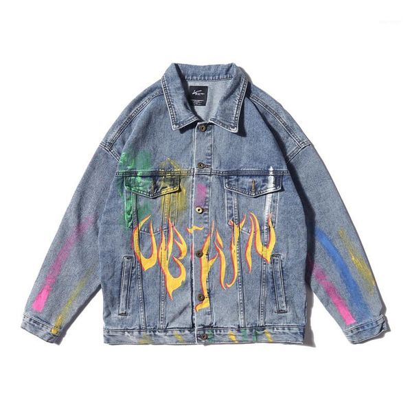 2020 new smoke gray men's hand-painted denim jacket male korean loose jeans jackets windbreaker streetwear bomber jackets1, Black;brown
2020 new smoke gray men's hand-painted denim jacket male korean loose jeans jackets windbreaker streetwear bomber jackets1, Black;brown