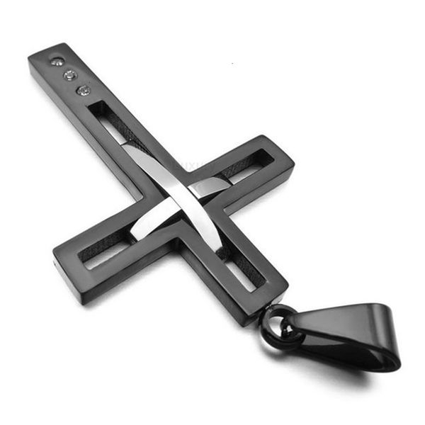 fashion design necklace pendant luxury jewelry round bead chain black cross titanium steel stainless, Silver
fashion design necklace pendant luxury jewelry round bead chain black cross titanium steel stainless, Silver