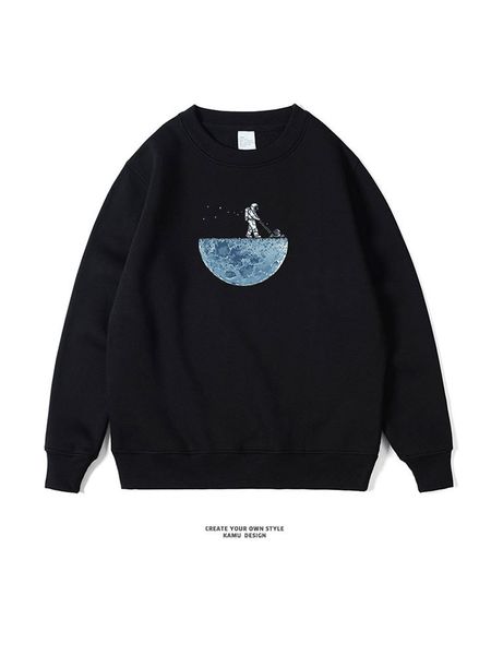 round neck sweater men's autumn winter style plush thickened warm without hat long sleeve loose and versatile student couple's top, Black
round neck sweater men's autumn winter style plush thickened warm without hat long sleeve loose and versatile student couple's top, Black
