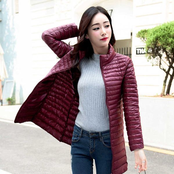 solid color standing collar down jacket women 2021 winter thin and light fashion no cap long loose female feather coats s-4xl, Black
solid color standing collar down jacket women 2021 winter thin and light fashion no cap long loose female feather coats s-4xl, Black
