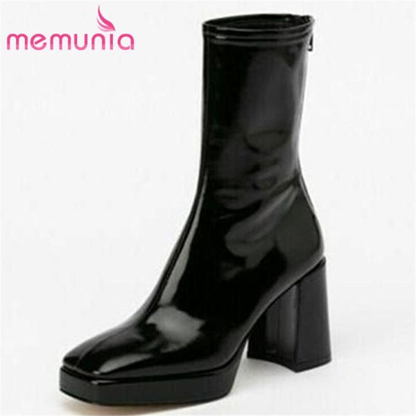 memunia 2020 new fashion high heel platform shoes women ankle boots zip autumn winter square toe casual party shoes ladies, Black
memunia 2020 new fashion high heel platform shoes women ankle boots zip autumn winter square toe casual party shoes ladies, Black