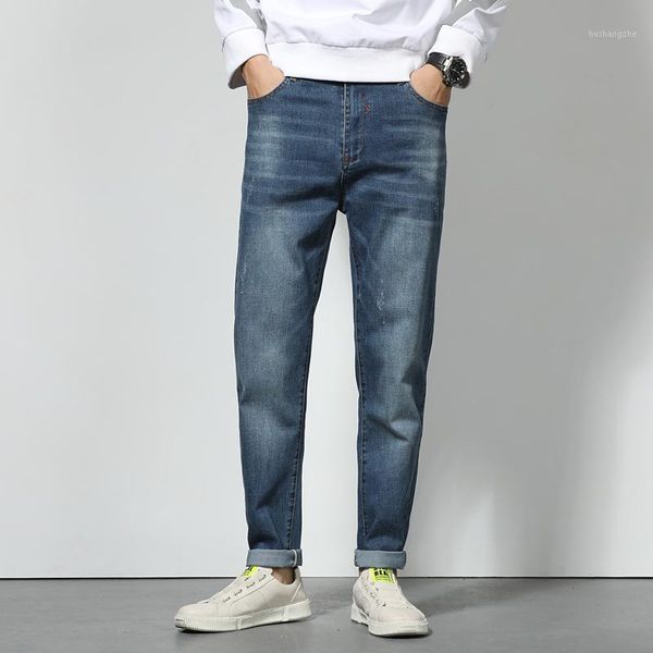 2020 autumn jeans men straight leg slim fit large size high waist men jeans stretch simple light business trousers1, Blue
2020 autumn jeans men straight leg slim fit large size high waist men jeans stretch simple light business trousers1, Blue