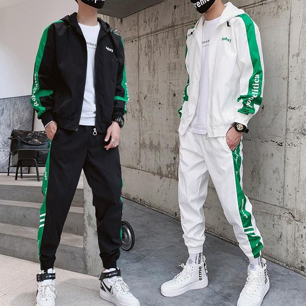 mens casual sports suit hooded fashion autumn waterproof white tracksuit men hooded coat + pants 2 piece jogging sportswear sets, Black;blue
mens casual sports suit hooded fashion autumn waterproof white tracksuit men hooded coat + pants 2 piece jogging sportswear sets, Black;blue