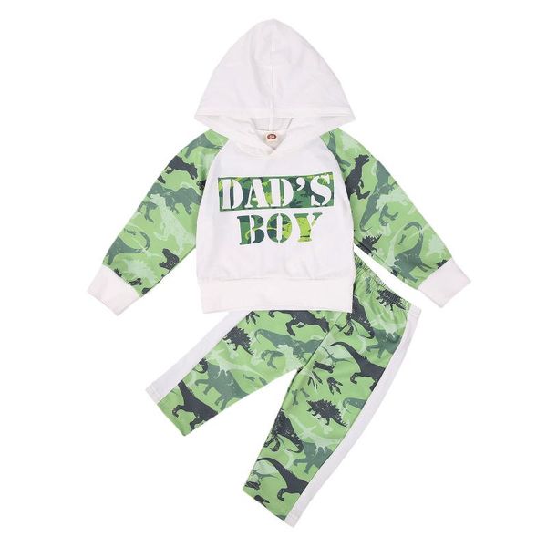 2 pieces baby suit set, kids dinosaur print long sleeve hooded and trousers, white
2 pieces baby suit set, kids dinosaur print long sleeve hooded and trousers, white