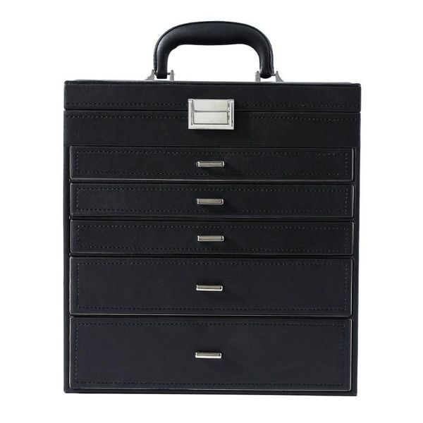 5-storey luxury jewelry box with mirro, necklaces, earrings, sunglasses, bracelets, watches, etc, black
5-storey luxury jewelry box with mirro, necklaces, earrings, sunglasses, bracelets, watches, etc, black