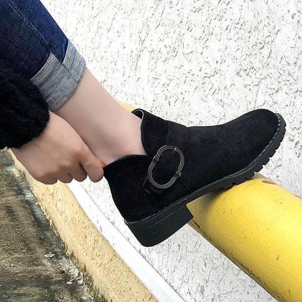 boots 2021 winter women's short korean-style all-match students flat british style platform single1, Black
boots 2021 winter women's short korean-style all-match students flat british style platform single1, Black