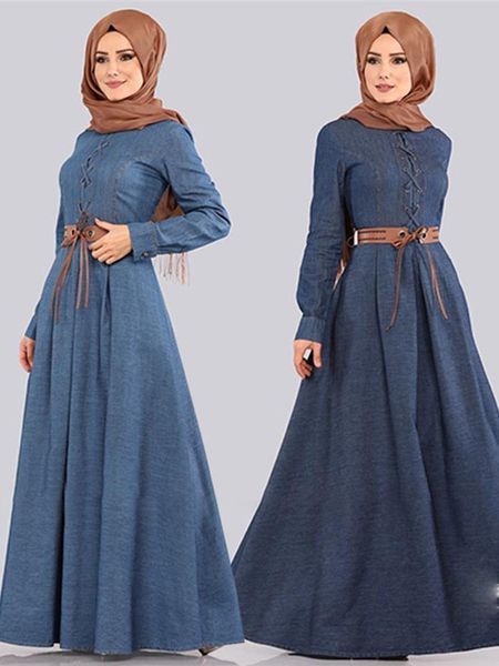 2020 new european and american women's slim waistband big swing skirt lace up long sleeve denim dress, Red
2020 new european and american women's slim waistband big swing skirt lace up long sleeve denim dress, Red