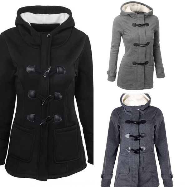 2020 women's autumn and winter toggle toggle cotton padded ox hornnew ox horn button coat women's thickened medium length hooded b, Black
2020 women's autumn and winter toggle toggle cotton padded ox hornnew ox horn button coat women's thickened medium length hooded b, Black