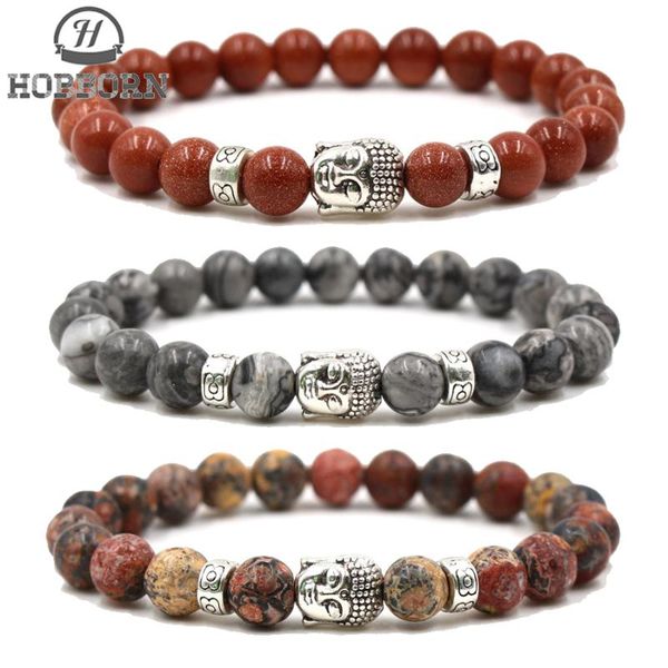 hobborn classic chakra natural stone men bracelets 8mm beads handmade buddha women meditation yoga bracelet jewelry dropshipping, Golden;silver
hobborn classic chakra natural stone men bracelets 8mm beads handmade buddha women meditation yoga bracelet jewelry dropshipping, Golden;silver
