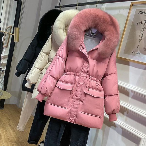 women's down & parkas 2021 winter faux fur hooded long white duck coat women real jacket cotton-padded coats, Black
women's down & parkas 2021 winter faux fur hooded long white duck coat women real jacket cotton-padded coats, Black