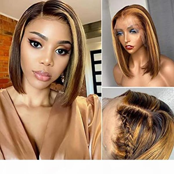 straight brown blond ombre bob highlight silk closure frontal human hair wigs for black women 9a remy brazilian hd natural hairline, Black;brown
straight brown blond ombre bob highlight silk closure frontal human hair wigs for black women 9a remy brazilian hd natural hairline, Black;brown